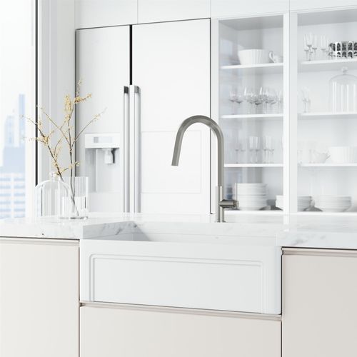 Main product image of Hart Hexad Single Handle Pull-Down Spout Kitchen Faucet (Stainless Steel), VG02034ST