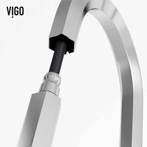 Main product image of Hart Hexad Single Handle Pull-Down Spout Kitchen Faucet (Stainless Steel), VG02034ST