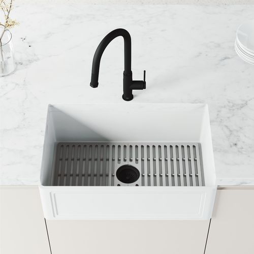 Main product image of Hart Arched Single Handle Pull-Down Spout Kitchen Faucet (Matte Black), VG02035MB