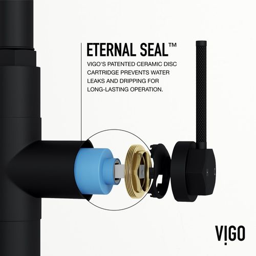 Main product image of Hart Arched Single Handle Pull-Down Spout Kitchen Faucet (Matte Black), VG02035MB