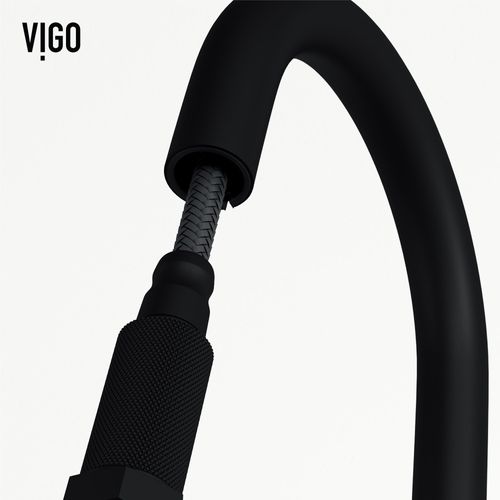 Main product image of Hart Arched Single Handle Pull-Down Spout Kitchen Faucet (Matte Black), VG02035MB