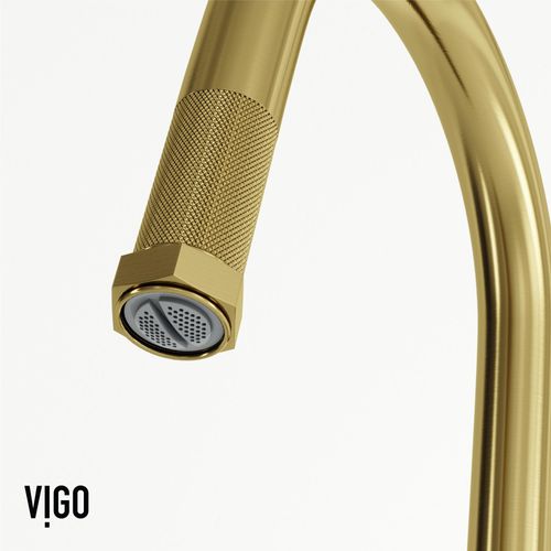 Main product image of Hart Arched Single Handle Pull-Down Spout Kitchen Faucet (Matte Brushed Gold), VG02035MG