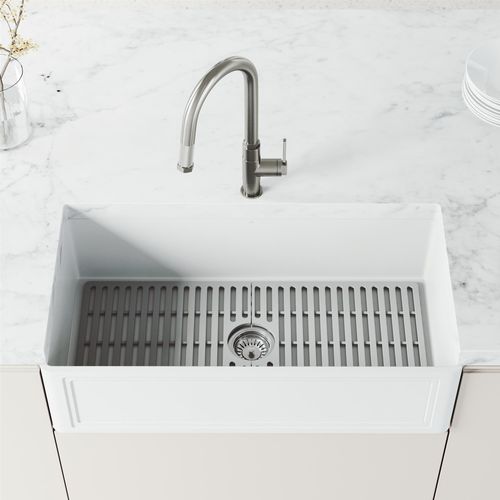 Main product image of Hart Arched Single Handle Pull-Down Spout Kitchen Faucet (Stainless Steel), VG02035ST