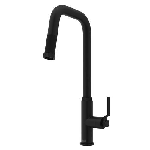 Main product image of Hart Angular Single Handle Pull-Down Spout Kitchen Faucet (Matte Black), VG02036MB