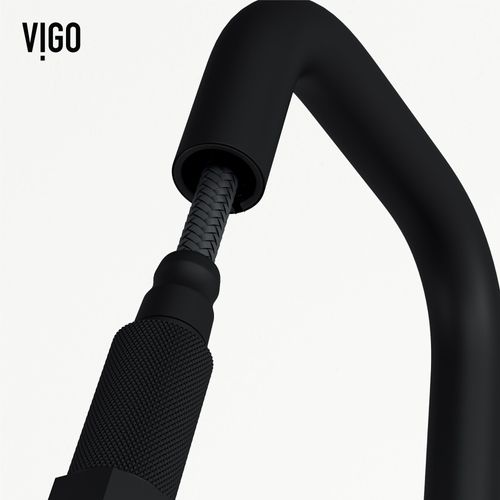 Main product image of Hart Angular Single Handle Pull-Down Spout Kitchen Faucet (Matte Black), VG02036MB