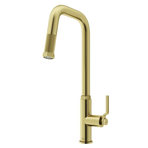 Main product image of Hart Angular Single Handle Pull-Down Spout Kitchen Faucet (Matte Brushed Gold), VG02036MG