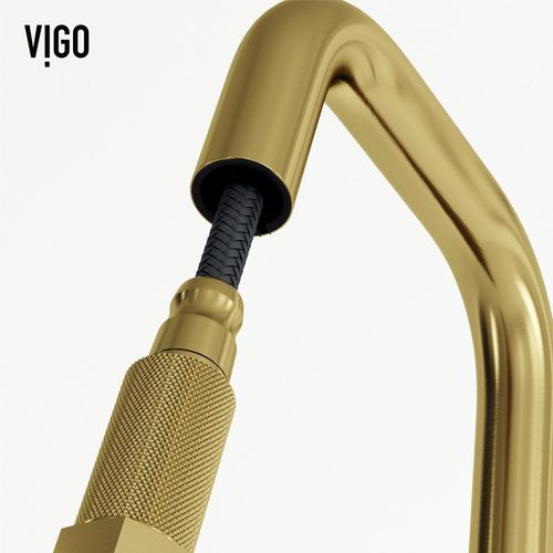 Main product image of Hart Angular Single Handle Pull-Down Spout Kitchen Faucet (Matte Brushed Gold), VG02036MG