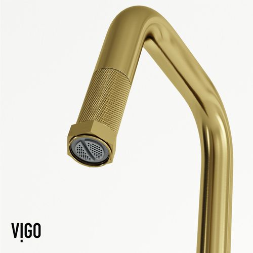 Main product image of Hart Angular Single Handle Pull-Down Spout Kitchen Faucet (Matte Brushed Gold), VG02036MG