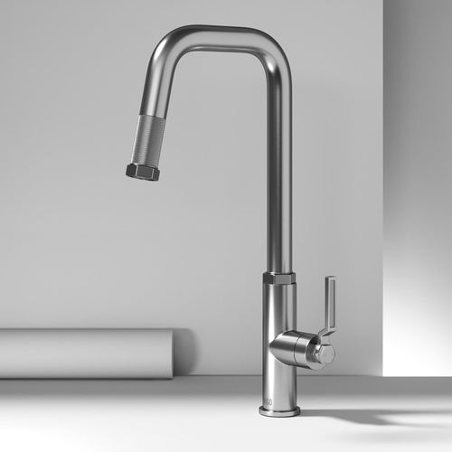 Main product image of Hart Angular Single Handle Pull-Down Spout Kitchen Faucet (Stainless Steel), VG02036ST