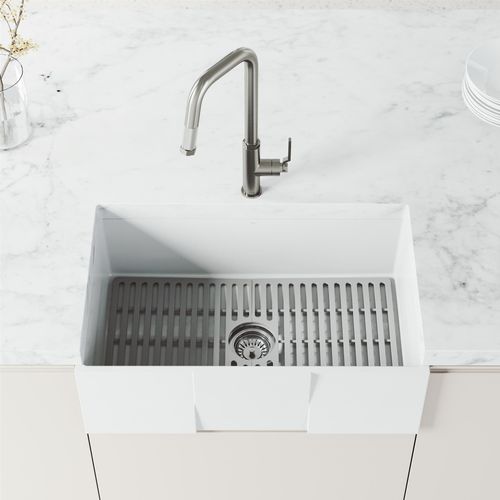 Main product image of Hart Angular Single Handle Pull-Down Spout Kitchen Faucet (Stainless Steel), VG02036ST