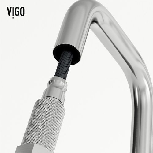 Main product image of Hart Angular Single Handle Pull-Down Spout Kitchen Faucet (Stainless Steel), VG02036ST