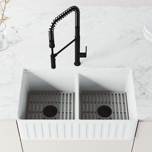 Main product image of Sterling Single Handle Pull-Down Sprayer Kitchen Faucet (Matte Black), VG02037MB