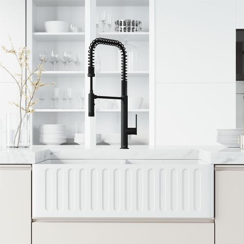 Main product image of Sterling Single Handle Pull-Down Sprayer Kitchen Faucet (Matte Black), VG02037MB