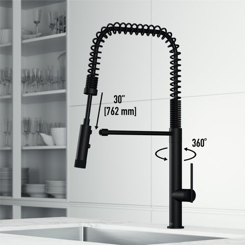 Main product image of Sterling Single Handle Pull-Down Sprayer Kitchen Faucet (Matte Black), VG02037MB