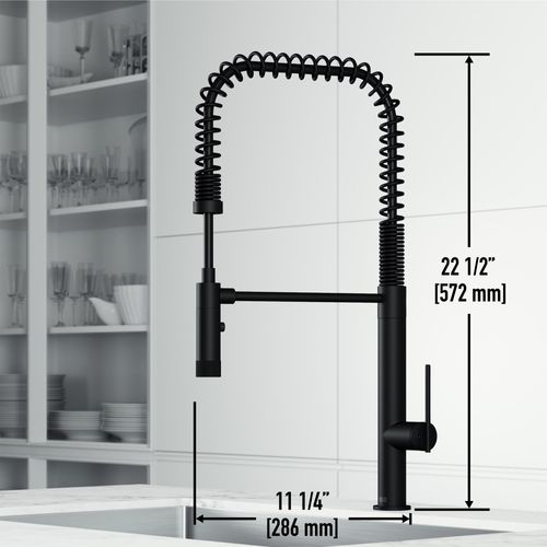 Main product image of Sterling Single Handle Pull-Down Sprayer Kitchen Faucet (Matte Black), VG02037MB