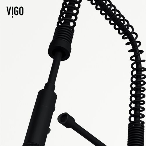 Main product image of Sterling Single Handle Pull-Down Sprayer Kitchen Faucet (Matte Black), VG02037MB