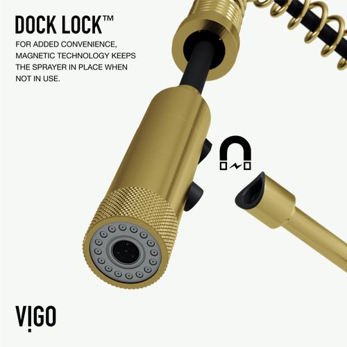 Main product image of Sterling Single Handle Pull-Down Sprayer Kitchen Faucet (Matte Brushed Gold), VG02037MG