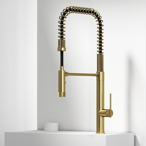 Main product image of Sterling Single Handle Pull-Down Sprayer Kitchen Faucet (Matte Brushed Gold), VG02037MG