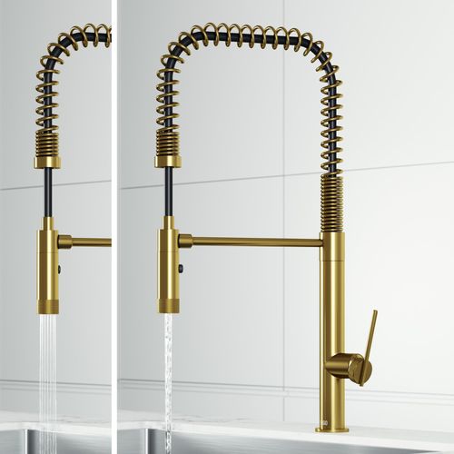 Main product image of Sterling Single Handle Pull-Down Sprayer Kitchen Faucet (Matte Brushed Gold), VG02037MG