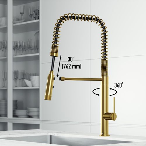 Main product image of Sterling Single Handle Pull-Down Sprayer Kitchen Faucet (Matte Brushed Gold), VG02037MG