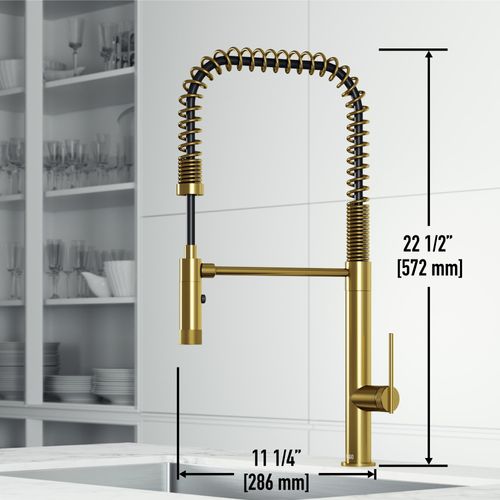 Main product image of Sterling Single Handle Pull-Down Sprayer Kitchen Faucet (Matte Brushed Gold), VG02037MG