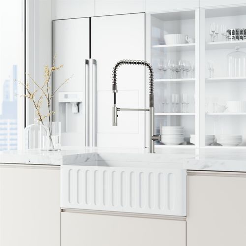 Main product image of Sterling Single Handle Pull-Down Sprayer Kitchen Faucet (Stainless Steel), VG02037ST