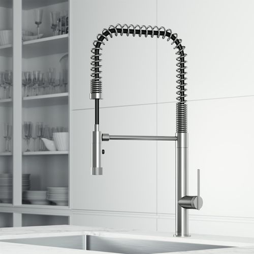 Main product image of Sterling Single Handle Pull-Down Sprayer Kitchen Faucet (Stainless Steel), VG02037ST