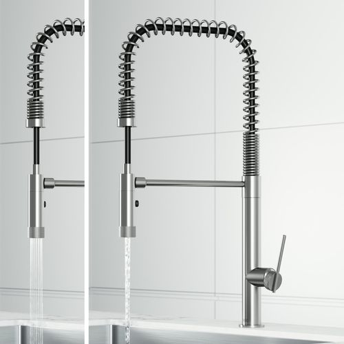 Main product image of Sterling Single Handle Pull-Down Sprayer Kitchen Faucet (Stainless Steel), VG02037ST