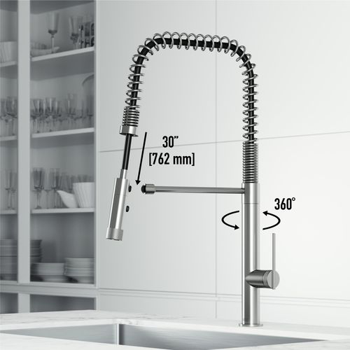 Main product image of Sterling Single Handle Pull-Down Sprayer Kitchen Faucet (Stainless Steel), VG02037ST