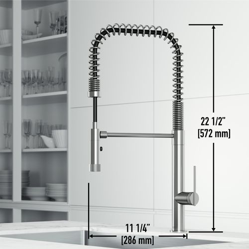 Main product image of Sterling Single Handle Pull-Down Sprayer Kitchen Faucet (Stainless Steel), VG02037ST