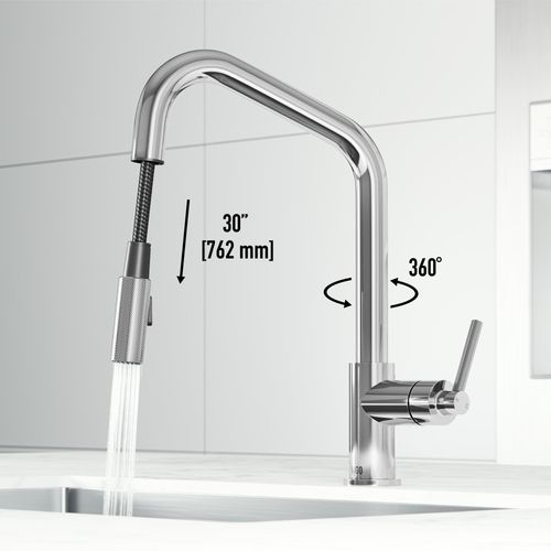 Main product image of Utopia Single Handle Pull-Down Sprayer Kitchen Bar Faucet (Chrome), VG02038CH