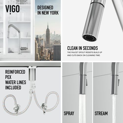 Main product image of Utopia Single Handle Pull-Down Sprayer Kitchen Bar Faucet (Chrome), VG02038CH