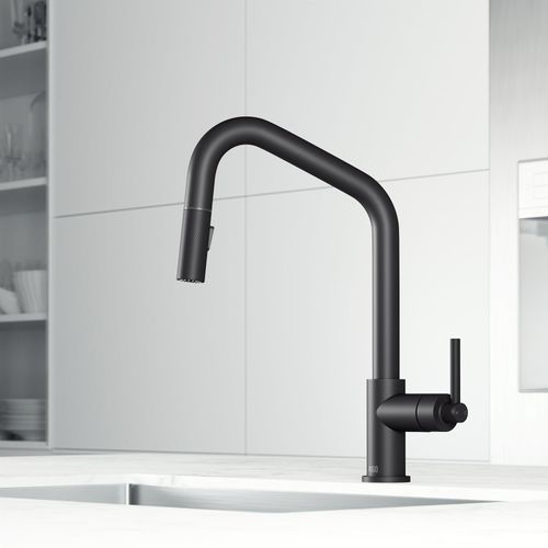Main product image of Utopia Single Handle Pull-Down Sprayer Kitchen Bar Faucet (Matte Black), VG02038MB