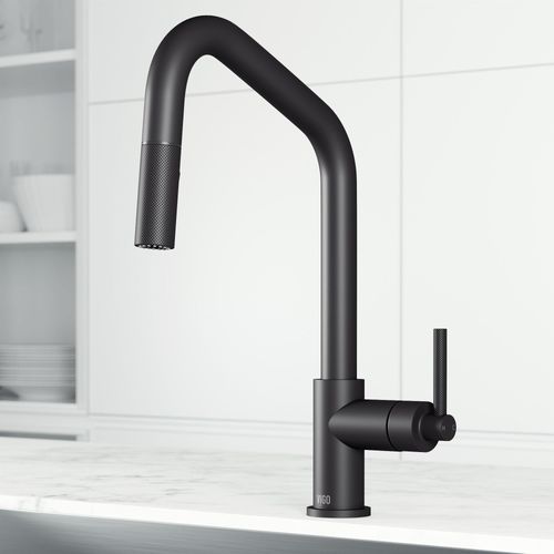 Main product image of Utopia Single Handle Pull-Down Sprayer Kitchen Bar Faucet (Matte Black), VG02038MB