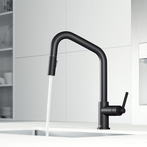 Main product image of Utopia Single Handle Pull-Down Sprayer Kitchen Bar Faucet (Matte Black), VG02038MB