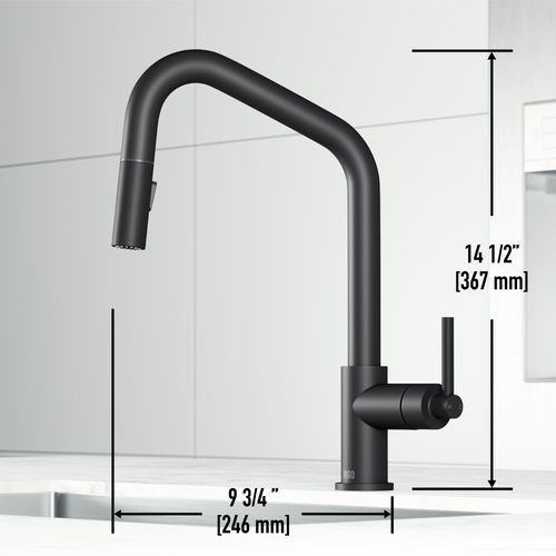 Main product image of Utopia Single Handle Pull-Down Sprayer Kitchen Bar Faucet (Matte Black), VG02038MB