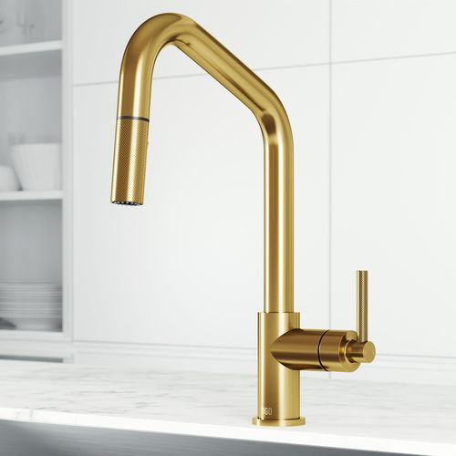 Main product image of Utopia Single Handle Pull-Down Sprayer Kitchen Bar Faucet (Matte Brushed Gold), VG02038MG