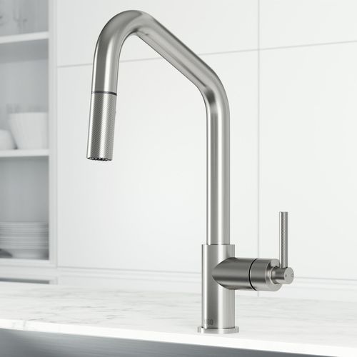 Main product image of Utopia Single Handle Pull-Down Sprayer Kitchen Bar Faucet (Stainless Steel), VG02038ST