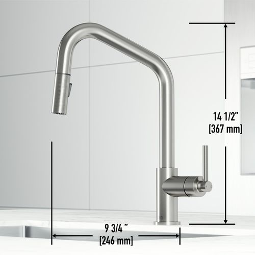 Main product image of Utopia Single Handle Pull-Down Sprayer Kitchen Bar Faucet (Stainless Steel), VG02038ST