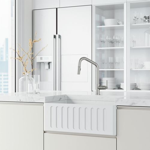 Main product image of Utopia Single Handle Pull-Down Sprayer Kitchen Bar Faucet (Stainless Steel), VG02038ST