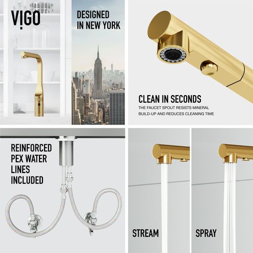 Main product image of Jewel Touchless Kitchen Faucet (Matte Brushed Gold), VG02039MGS