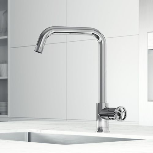 Main product image of Cass Industrial Single Handle Kitchen Bar Faucet in Chrome (Chrome), VG02040CH