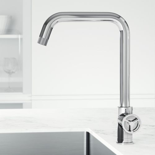 Main product image of Cass Industrial Single Handle Kitchen Bar Faucet in Chrome (Chrome), VG02040CH