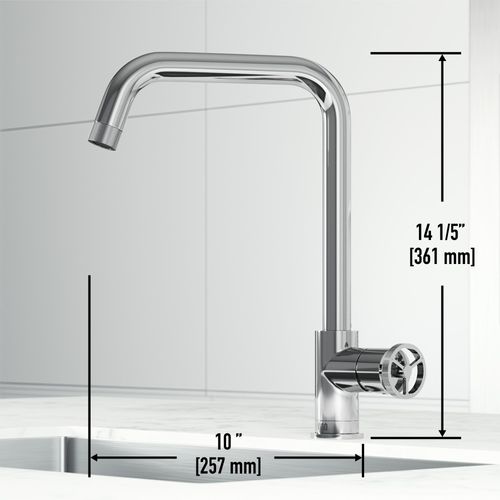 Main product image of Cass Industrial Single Handle Kitchen Bar Faucet in Chrome (Chrome), VG02040CH
