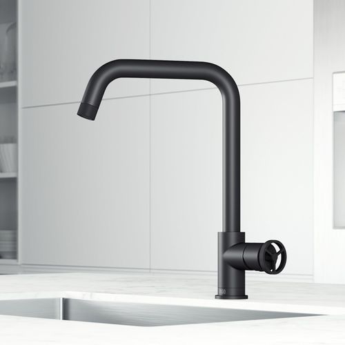 Main product image of Cass Industrial Single Handle Kitchen Bar Faucet (Matte Black)
