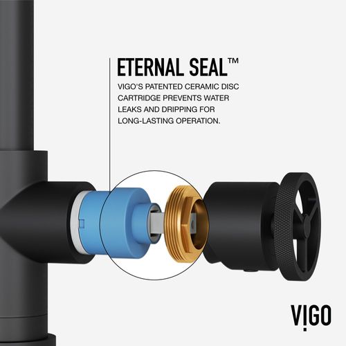 Main product image of Cass Industrial Single Handle Kitchen Bar Faucet (Matte Black)