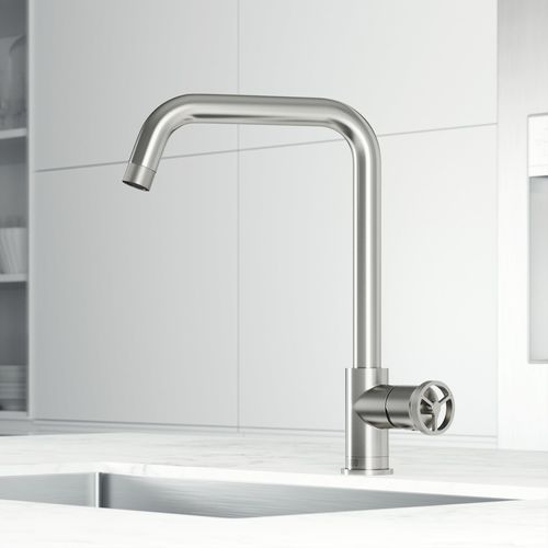 Main product image of Cass Industrial Single Handle Kitchen Bar Faucet (Stainless Steel), VG02040ST