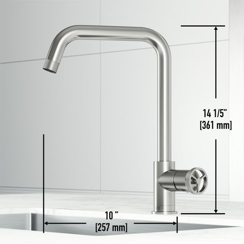 Main product image of Cass Industrial Single Handle Kitchen Bar Faucet (Stainless Steel), VG02040ST