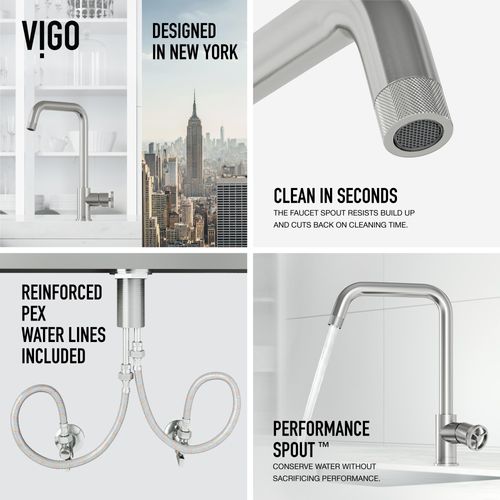 Main product image of Cass Industrial Single Handle Kitchen Bar Faucet (Stainless Steel), VG02040ST
