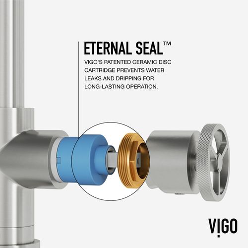 Main product image of Cass Industrial Single Handle Kitchen Bar Faucet (Stainless Steel), VG02040ST